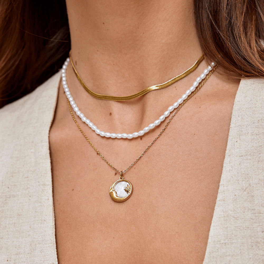 Collar Sarya Snake Chain Gold (37+8 cm) - Isabel de Sevilla