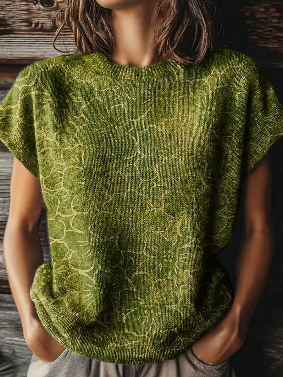 Women's Floral Art Retro Printed Tops