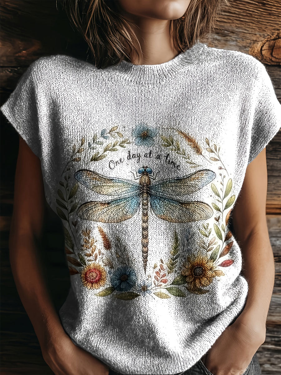 Women's Floral Art Retro One Day Printed Tops