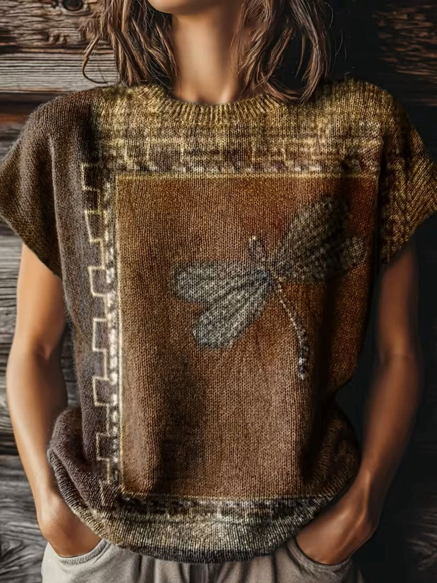 Women's Floral Art Retro Printed Tops