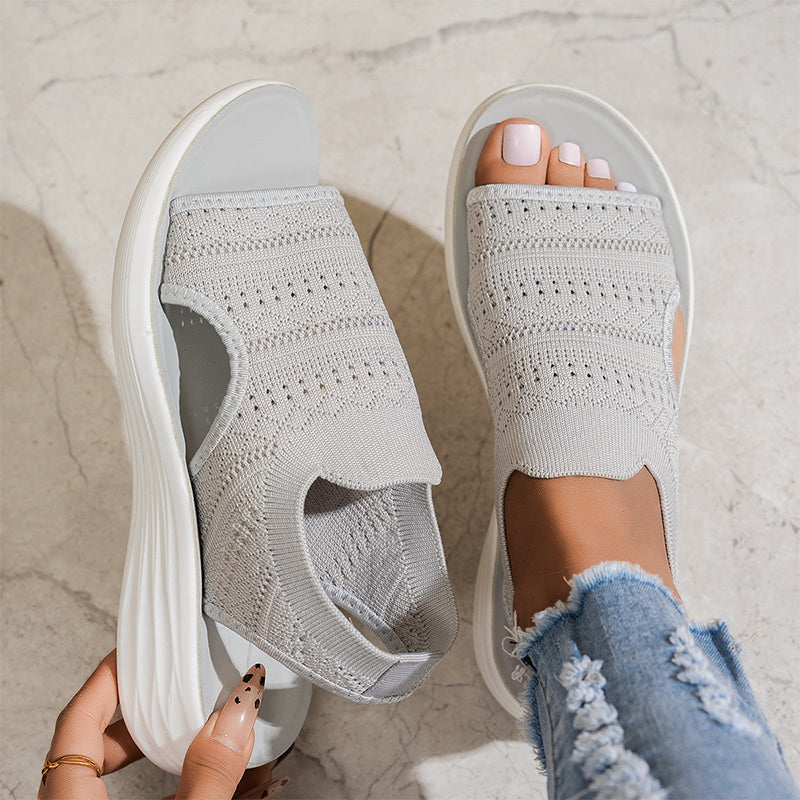 Paloma | Sandalias de Punto Transpirable con Plataforma