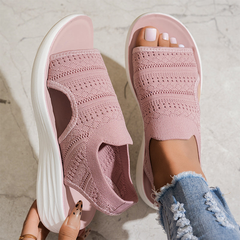 Paloma | Sandalias de Punto Transpirable con Plataforma