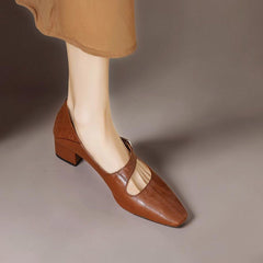 Sabella | Elegantes Zapatos Mary Jane de Punta Cuadrada - Isabel de Sevilla