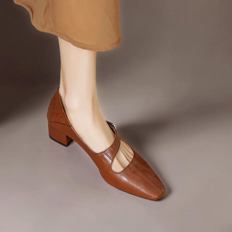 Sabella | Elegantes Zapatos Mary Jane de Punta Cuadrada - Isabel de Sevilla