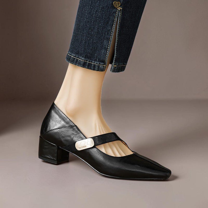 Sabella | Elegantes Zapatos Mary Jane de Punta Cuadrada - Isabel de Sevilla
