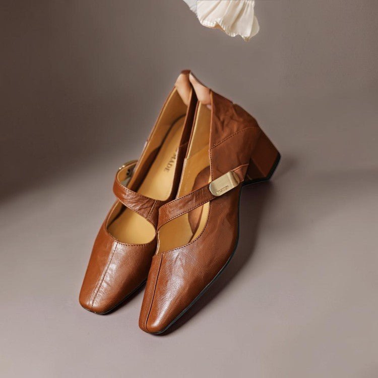 Sabella | Elegantes Zapatos Mary Jane de Punta Cuadrada - Isabel de Sevilla