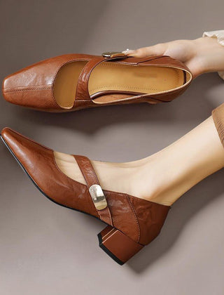 Sabella | Elegantes Zapatos Mary Jane de Punta Cuadrada - Isabel de Sevilla