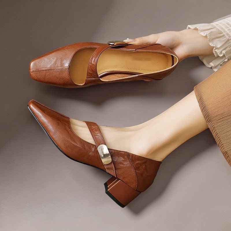 Sabella | Elegantes Zapatos Mary Jane de Punta Cuadrada - Isabel de Sevilla