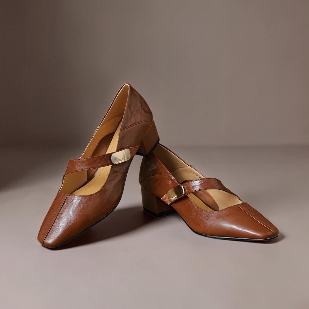 Sabella | Elegantes Zapatos Mary Jane de Punta Cuadrada - Isabel de Sevilla