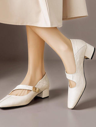 Sabella | Elegantes Zapatos Mary Jane de Punta Cuadrada - Isabel de Sevilla